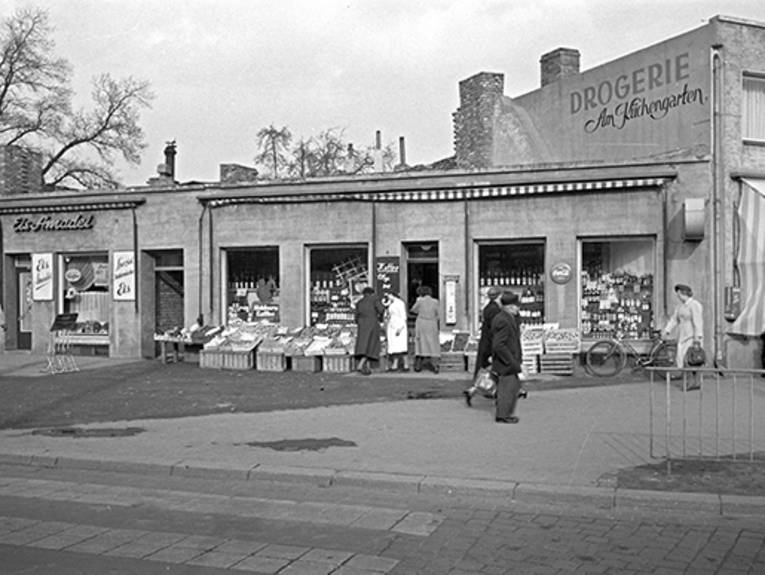 Hannover, Linden-Nord, Am Küchengarten, Foto von Wilhelm Hauschild, o. J. (1950er Jahre)